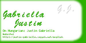 gabriella justin business card